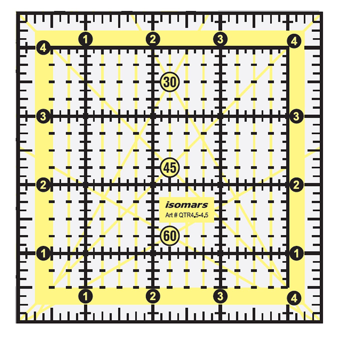Isomars Square Patchwork Quilt Ruler - 4.5" x 4.5" | Quilting Rulers for Fashion Designing-image-4