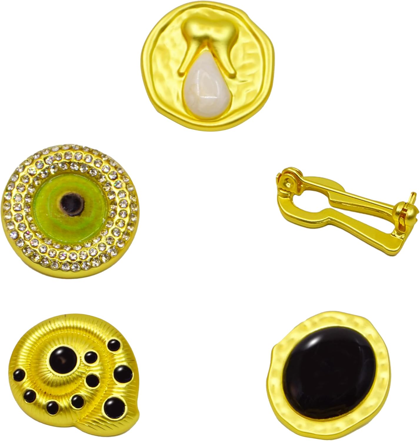 Portable Button Sewing Kit, 5 Buttons with Thread, Needles and Threading Tools (MIXED5-2#)
