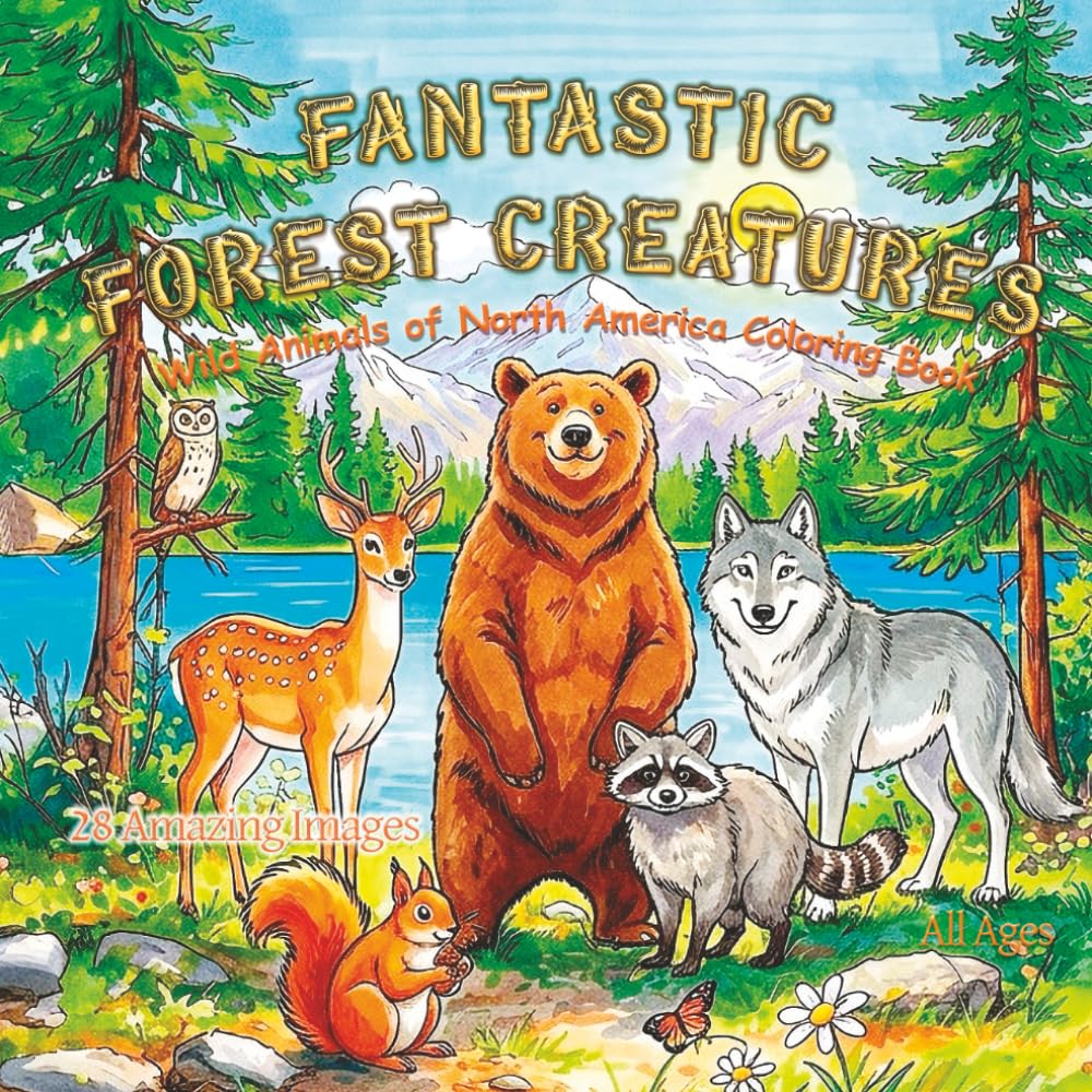Fantastic Forest Creatures: Wild Animals of North America Coloring Book