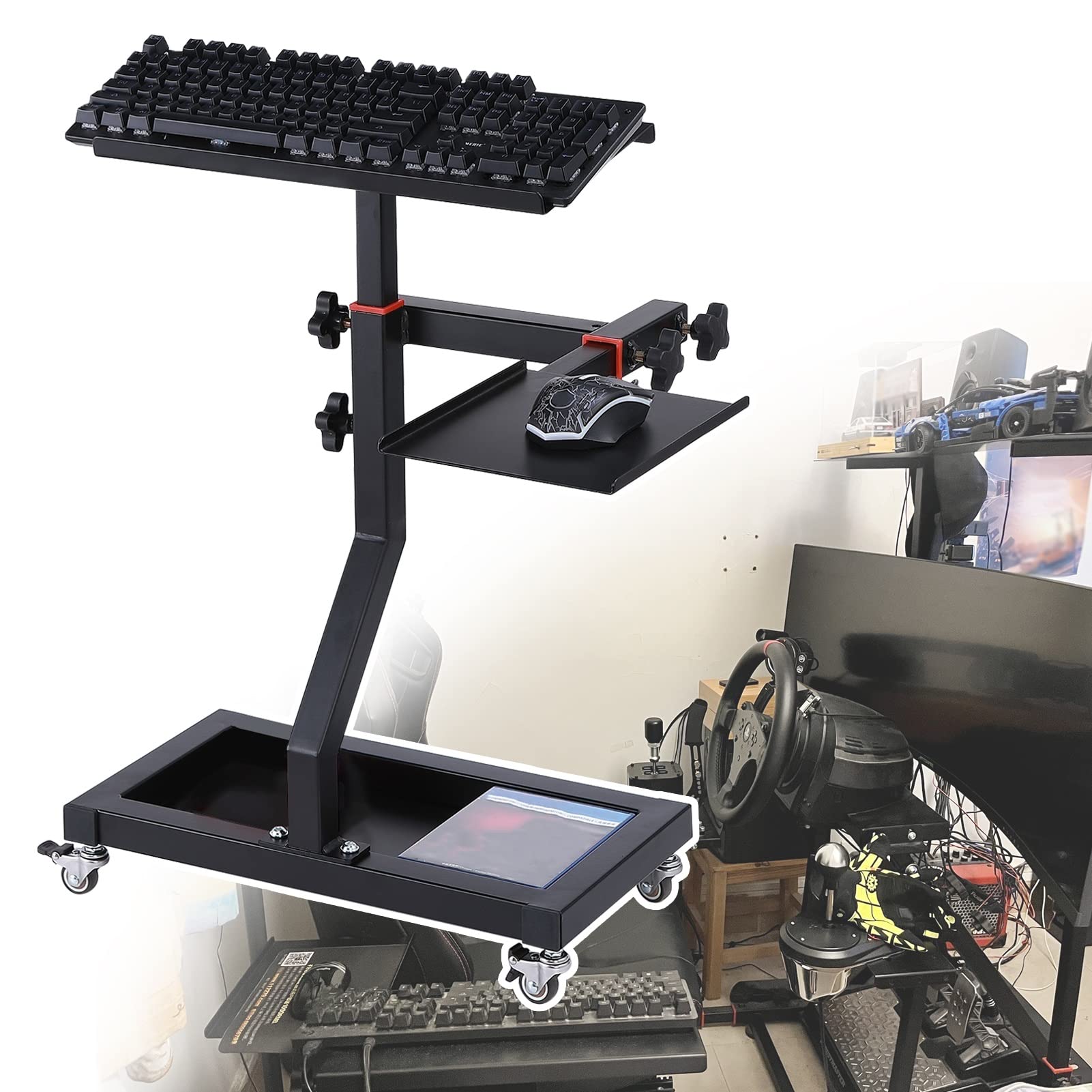 Buy Standing Keyboard and Mouse Stand Tray, Movable Standing Desk
