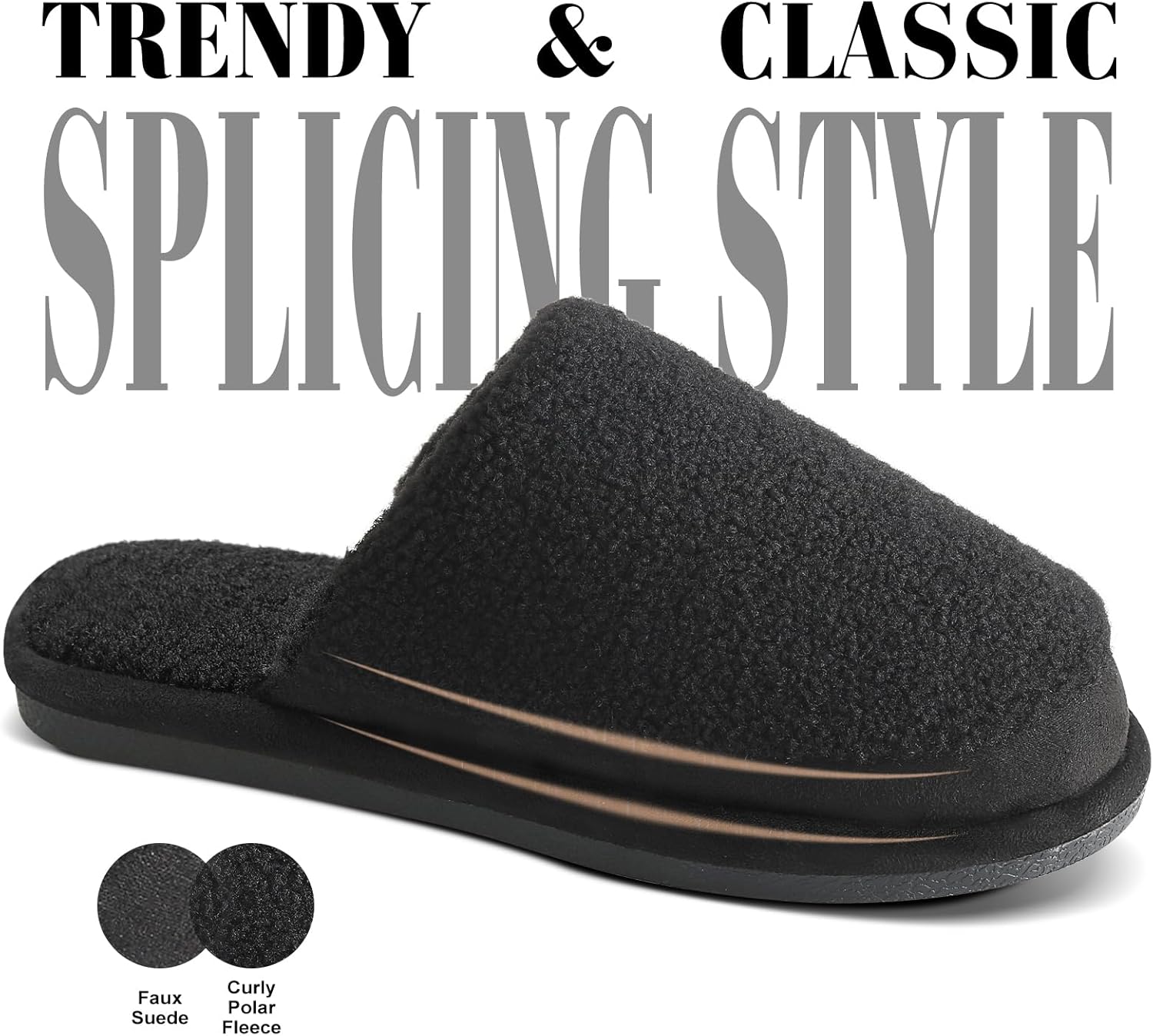 Parlovable Women's Memory Foam House Slippers - Polar Fleece Lining Non-Slip Indoor Shoes - Image 4