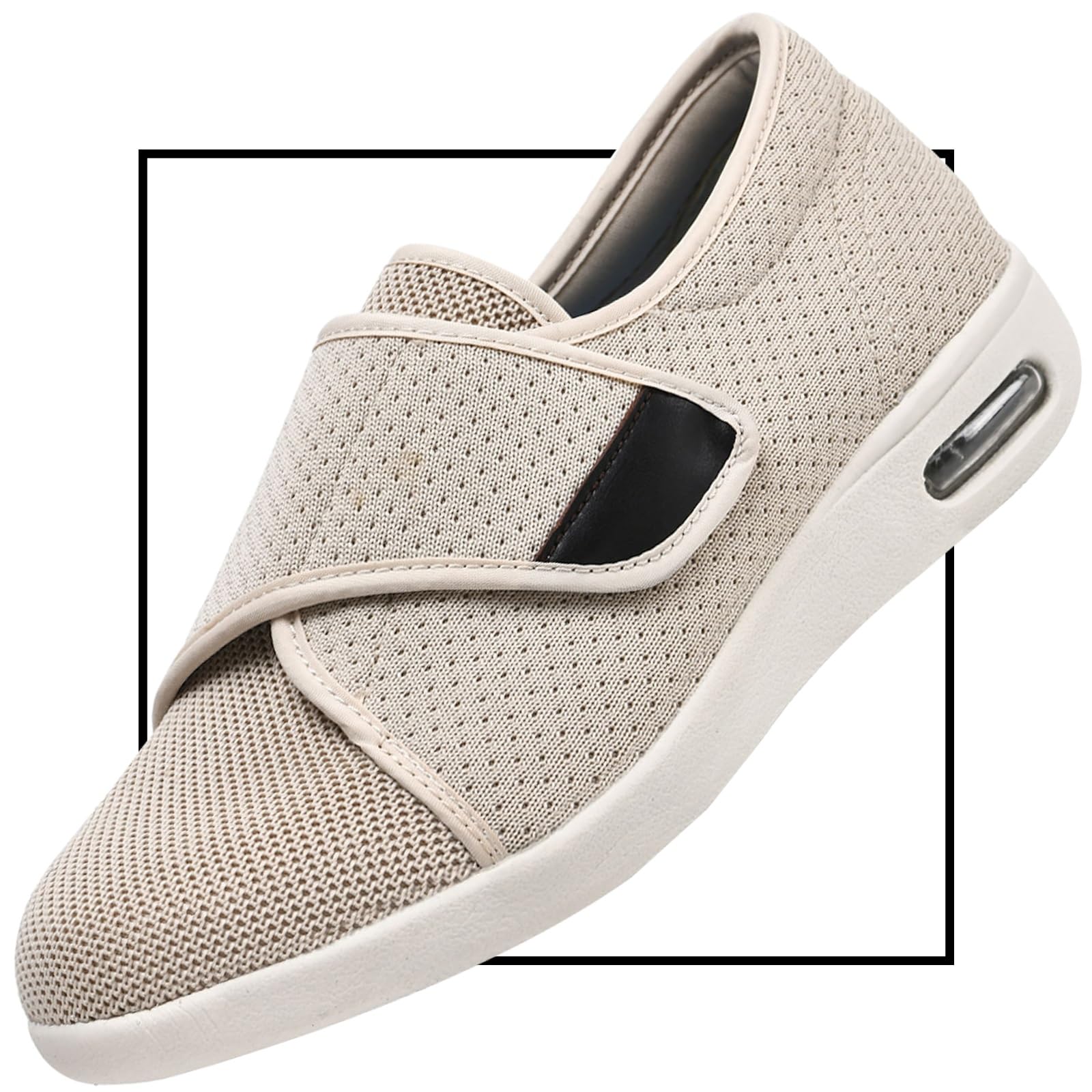 Zapatillas Cerradas Adultos Zapatillas De Edema Artritis Pies Hinchados OrtopéDico Fascitis Totalmente Ajustable Apta Zapatos de pies hinchados para Personas Mayores ( Color : Beige , Size : 40 EU )