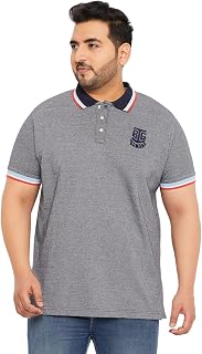 Bigbanana Plus Size Men's Regular Fit Solid Polo Tshirt Price In India