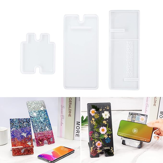 LET'S RESIN Silicone Molds for Resin, 2PCS Resin Phone Case Molds, Cell