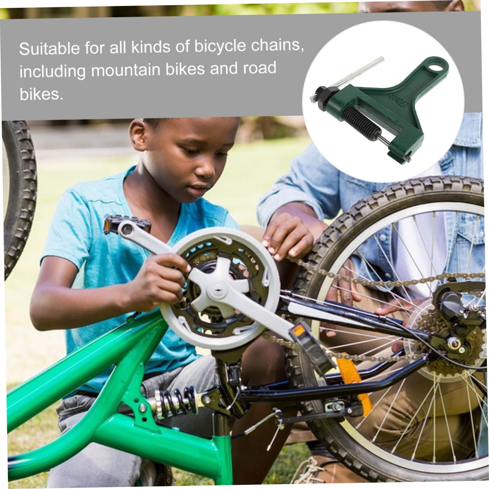 CHILDWEET Herramienta para Romper Cadenas Agrícolas, Cortador y Extractor de Pasadores, Metal Verde, para Desmontar Cadenas de Maquinaria Agrícola Alta Eficiencia