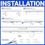 (12 Pack) Barrina T5 LED Shop Light, 4FT, 2200lm, 6500K (Super Bright White), 20W, Utility Shop Light, Ceiling and Under Cabinet Light, Corded Electric with ON/Off Switch