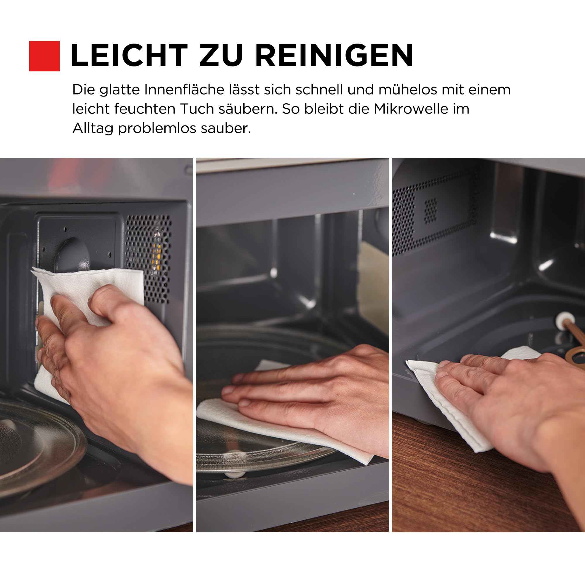 TOSHIBA Kuchenka mikrofalowa w lustrzanej czerni, 20 litrów, 800 W, cyfrowa kuchenka mikrofalowa Solo z 11 poziomami mocy, 6 automatycznych programów, funkcja ekspresowego gotowania, rozmrażanie