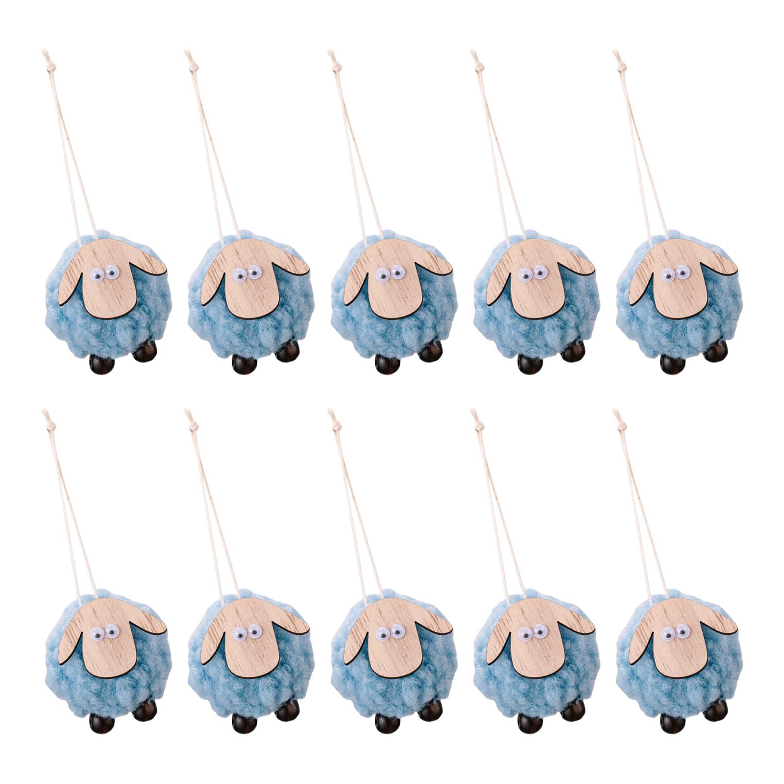 Of 10 Christmas Felt Sheep Hanging Set Lovely Felt Sheep Hanging Charm for Christmas Party Decoration Supplies Festival Tree Adornment