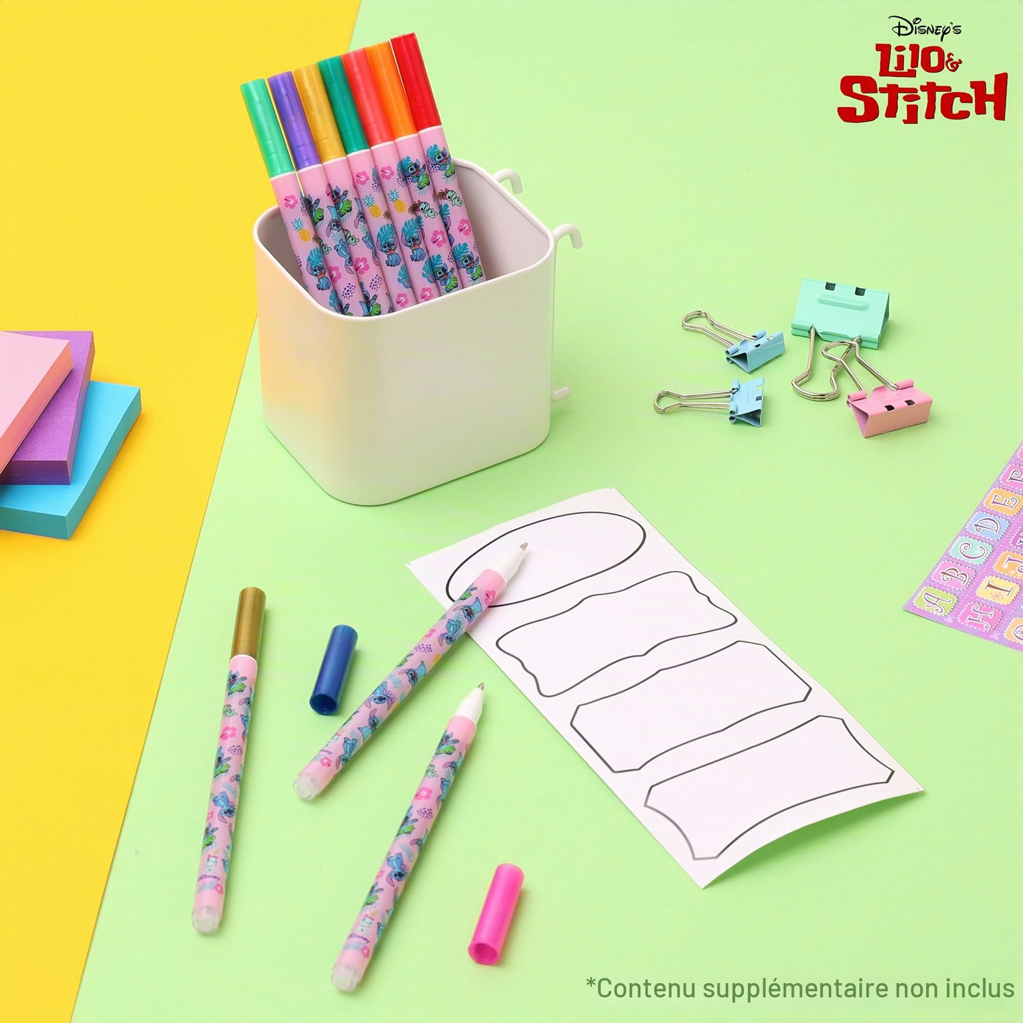 Disney Stitch Stylos Gel pour Enfants, Set Multicolore de 10, Fournitures Scolaires (Multi Stitch)