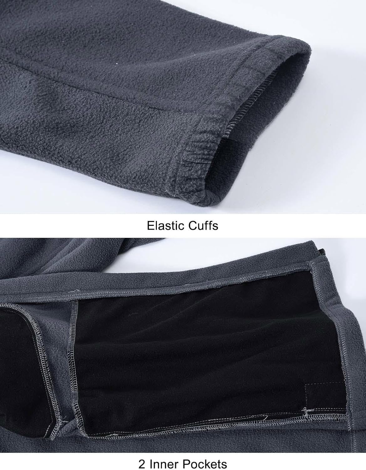 Rdruko Men's Fleece Jackets Full Zip Lightweight Outdoor Hiking Jackets Winter Coats - Image 6