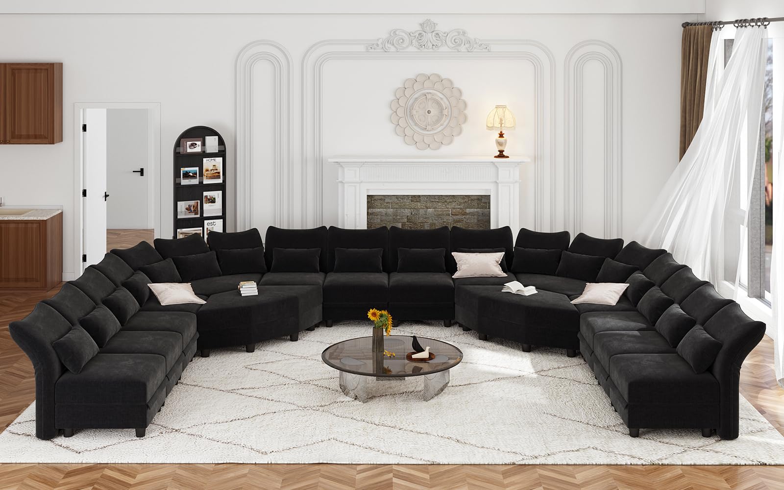 LLappuil Extra Large Modular Sectional 16 Seater