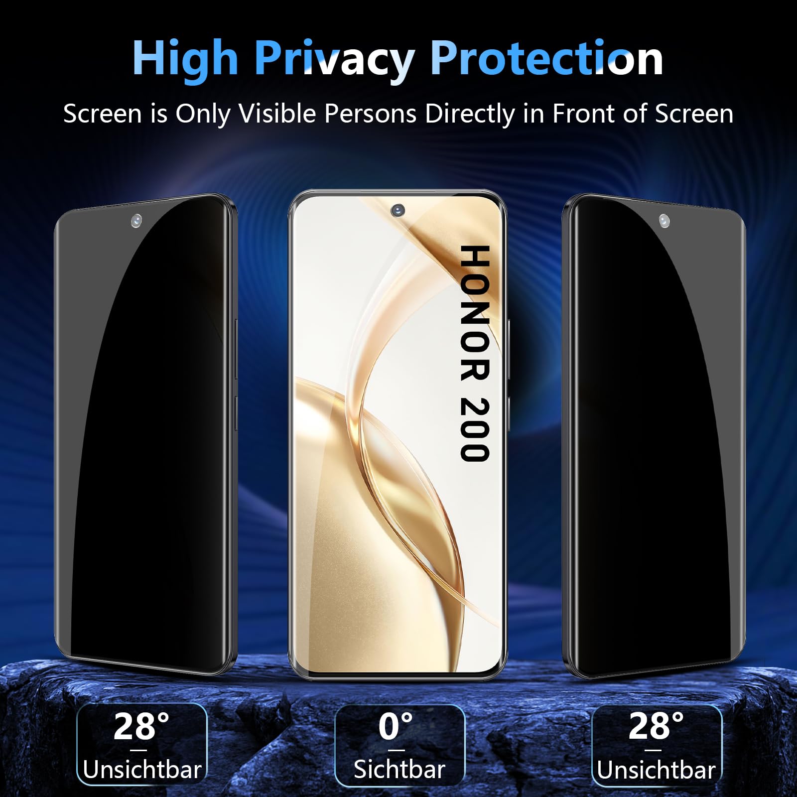 Proteggi Schermo Privacy 3D Per Huawei P30 P20 P40 Le Vetro - Foto 9