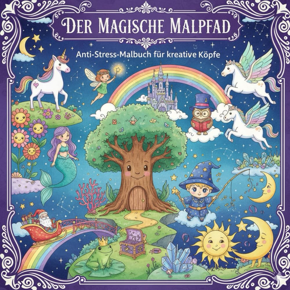 Der Magische Malpfad: Anti-Stress-Malbuch für kreative Köpfe