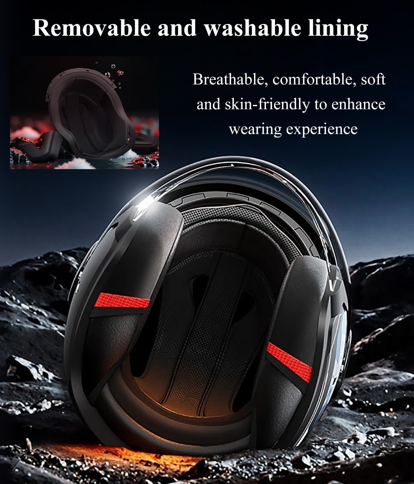 Casco Moto Jet Leggero Con Visiera, Casco Semiaperto Adulto Con Doppia Visiera, Casco Moto 3/4 Stile Per Adulti Uomini Donne Omologato ECE 2205