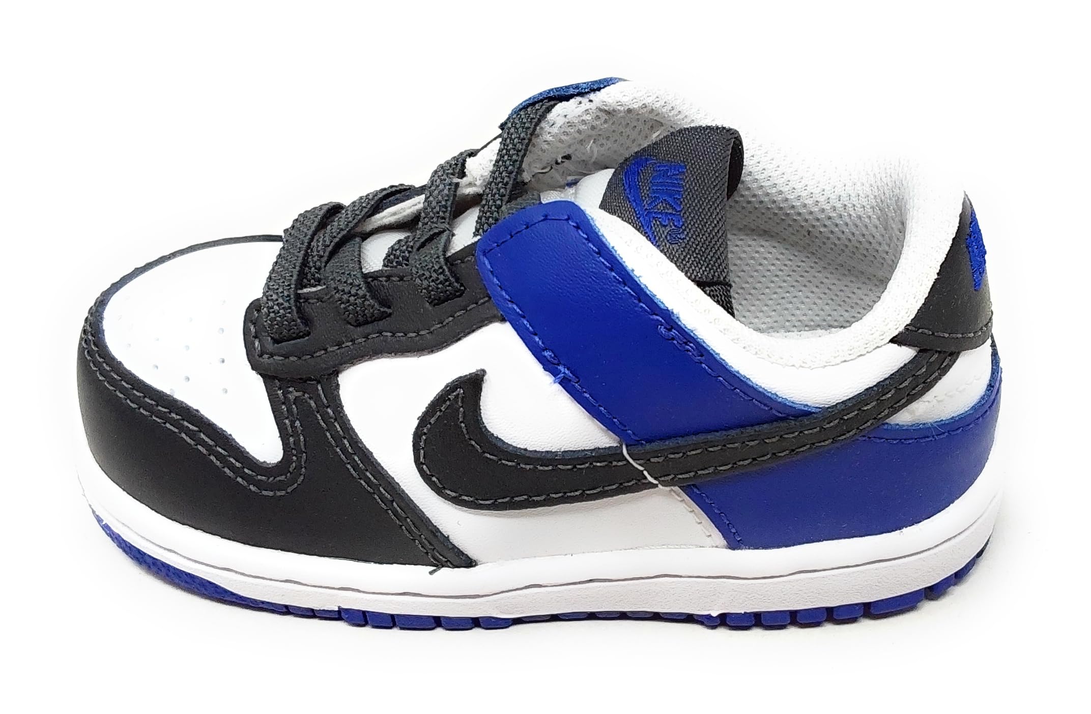 NIKE Dunk FB9107 129 - Zapatillas deportivas para niño, color negro, blanco y azul, con cordón elástico