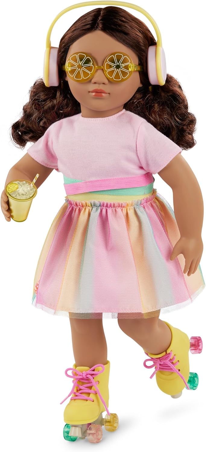 Outfit OG Deluxe - Rollerblades & Limonade - Skate Suit for 18 Inch Doll