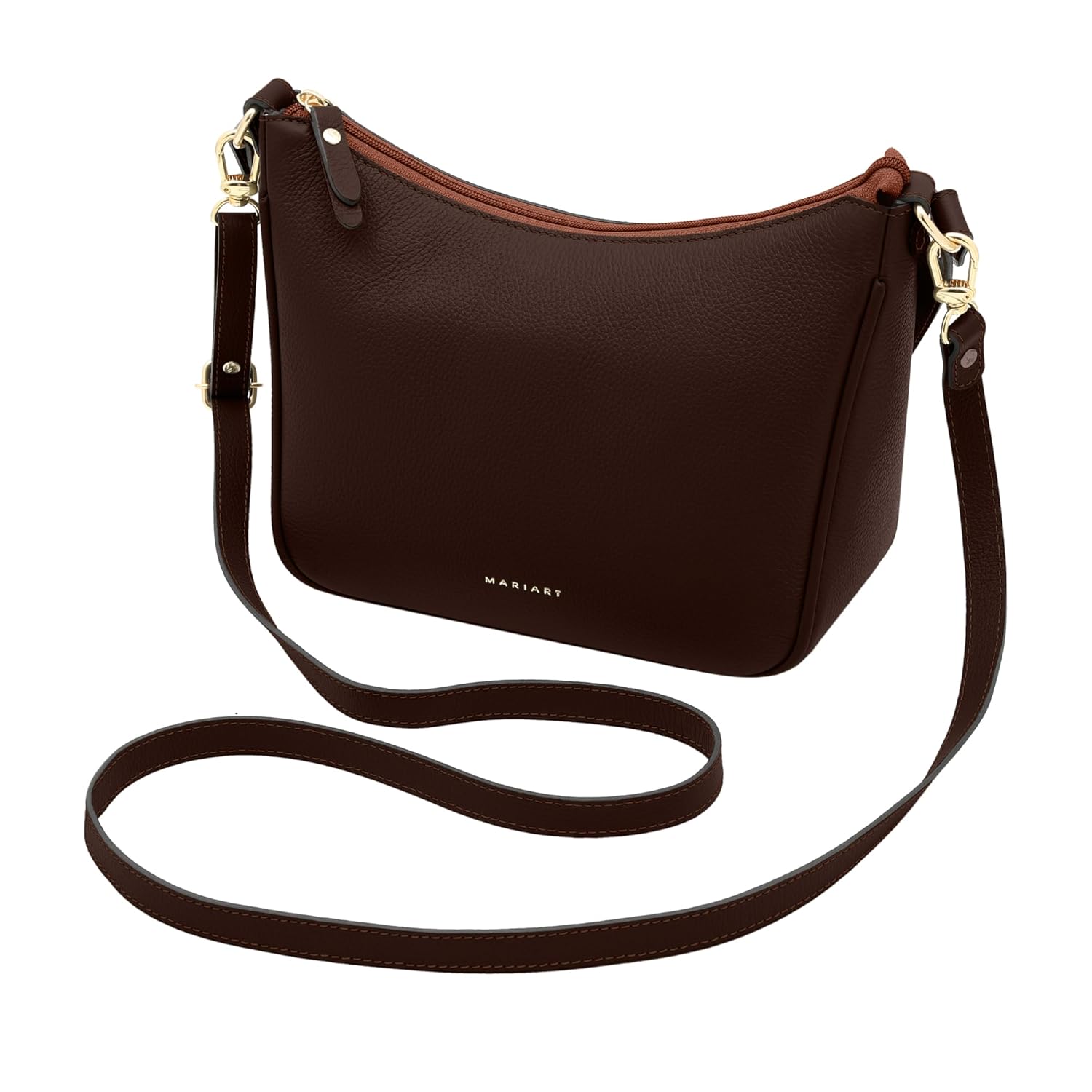 Mariart Macaúba Bolsa Transversal Feminina de Couro Bovino Legítimo