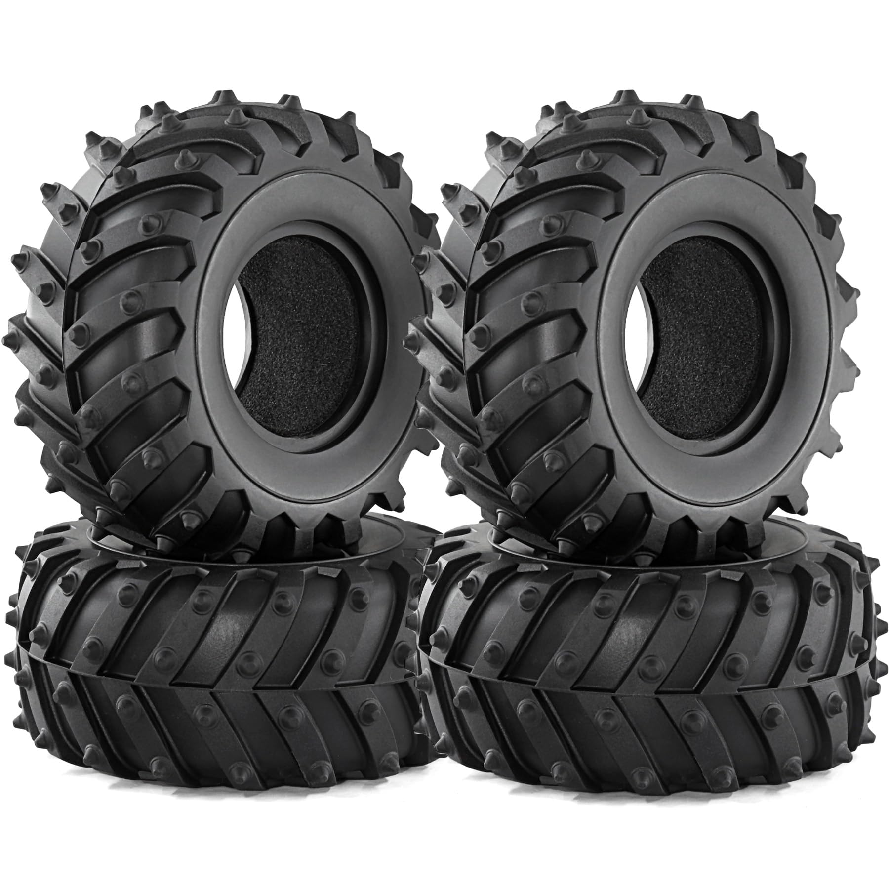 REDSPIDER • 2.2 Crawler Tires Rubber 2.2'' Crawler Monster Spike Tire(4pcs) for 1/10 RC Crawler Car TRX4 TRX6 Axial SCX10 90046 SCX10 III AXI03007 Tamiya CC01 D90 D110 (Tire)