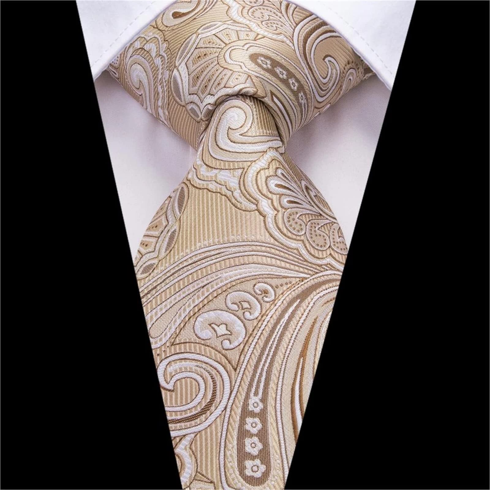 Corbatas de Hombre Corbata de Seda para Hombre Corbata de Hombre Corbata de Bolsillo Pañuelo de Seda Gemelos Traje Corbata de Negocios para Boda de Negocios (como se Muestra 150x8.5cm)