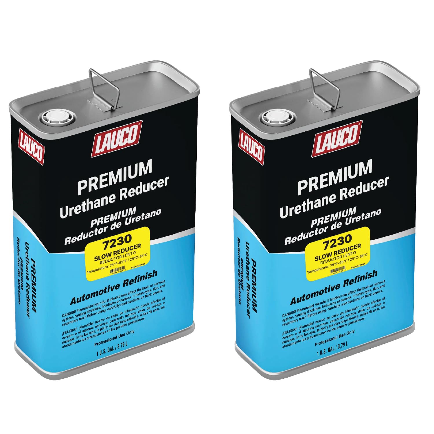 LAUCO Slow Urethane Grade Reducer (7230), 2 Gallons, 75°F - 95°F - For Automotive Paint and Industrial Paint Use - High Performance Automotive Grade