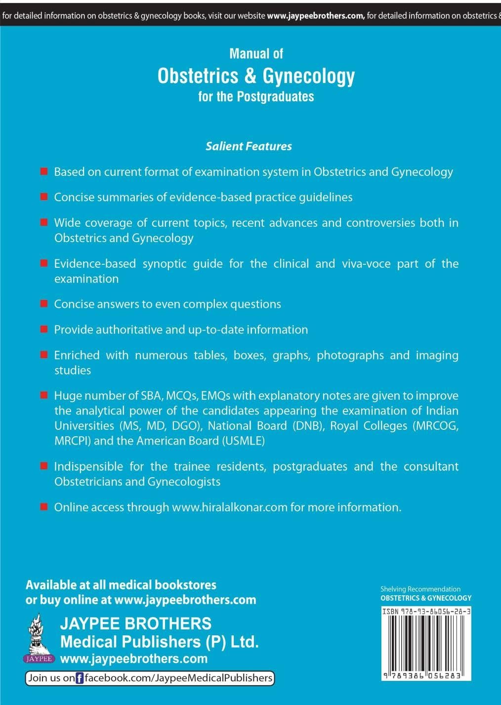Manual of Obstetrics & Gynecology for the Postgraduates