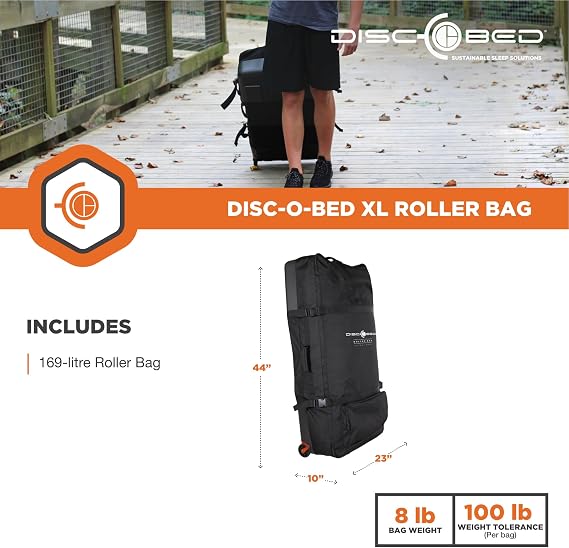 Disc-O-Bed Roller Bag, Convenient Transport & Storage, XL