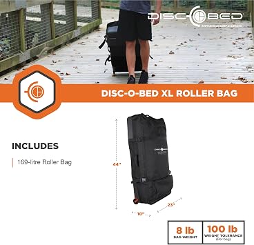 Disc-O-Bed Roller Bag, Convenient Transport & Storage, XL