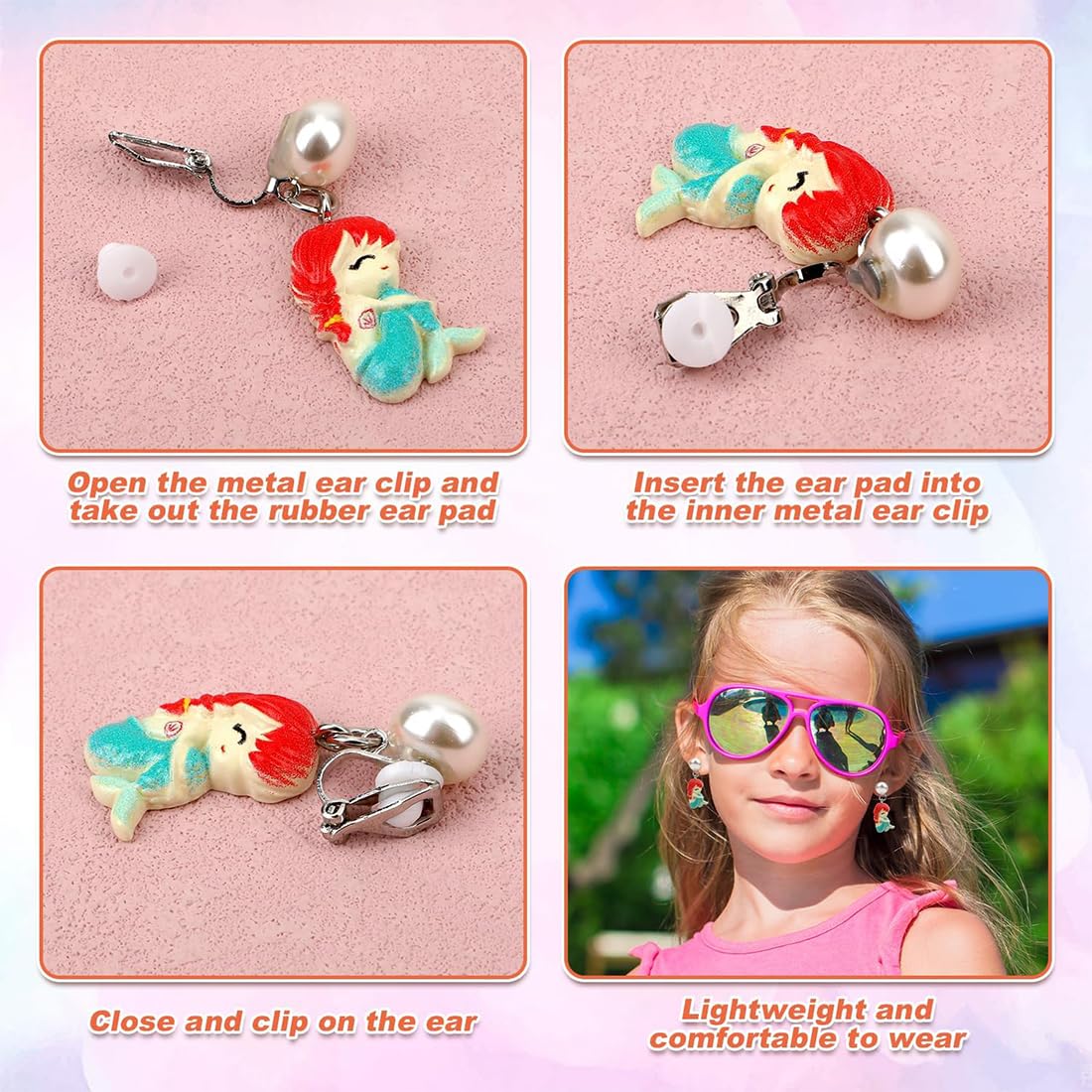 Set de 30 paires de boucles d'oreilles autocollantes Pâques - En Pagaille