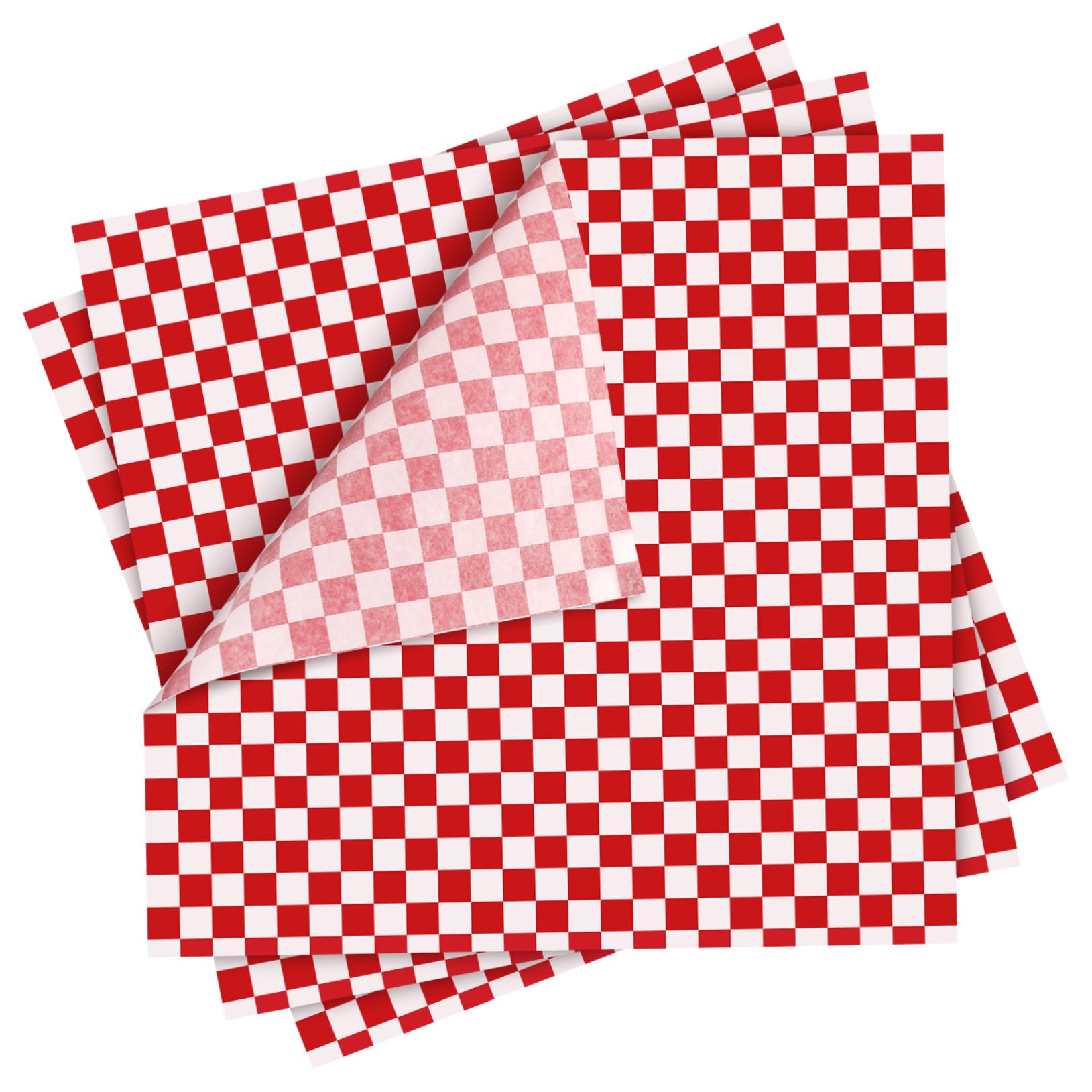 HOLIDYOYO Food Paper Sheets 24pcs Checkered Wax Paper Grease-resistant Perfect for Baking Wrapping