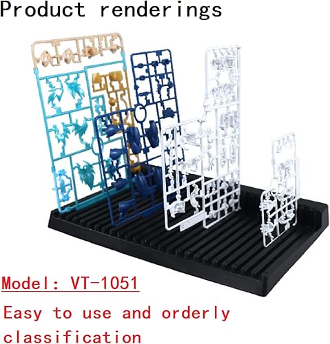 Miniatura 5 de volunt Estante de piezas de plástico, estante de modelo, estante de colocación, cajón de herramientas de plástico, caja de almacenamiento, adecuado