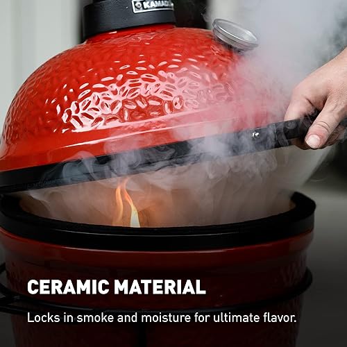 Miniatura 3 de Kamado Joe Jr KJ13RH - Parrilla de carbón, Joe Jr, Rojo (Blaze Red)