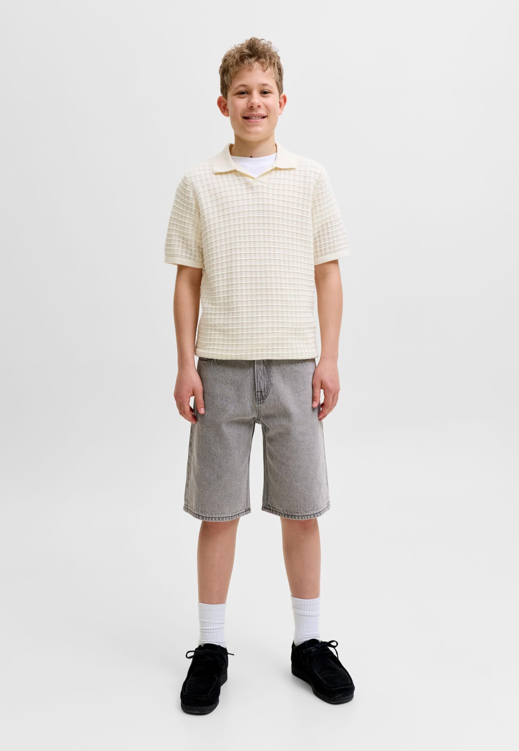 JACK & JONES Short en jean pour garçon, coupe baggy, short en jean junior