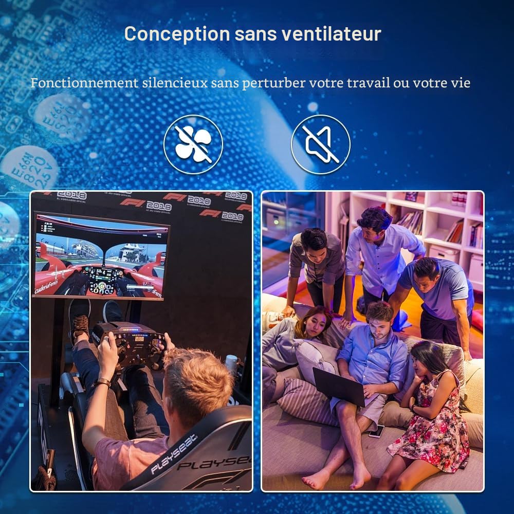Commutateur Ethernet 2.5G Non administré avec 4 Ports 2.5G Base-T et 2 Ports Uplink 10G SFP, Compatible avec 100/1000/2500Mbps, Design sans Ventilateur, Commutateur réseau 2.5Gb en métal (6)