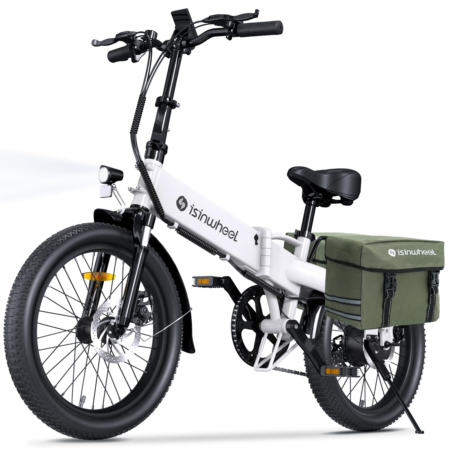 isinwheelU5 Pro Folding Electric Bike for Adults,Peak 800W Brushless Motor,20MPH Up to 50 Miles, 2-3H Fast Charge, 20" Fat Tire Ebike, 7 Speed Gear,Front Fork Suspension for Leisure Riding&CommutingGlobal Recycled StandardGlobal Recycled StandardGlobal Recycled Standard