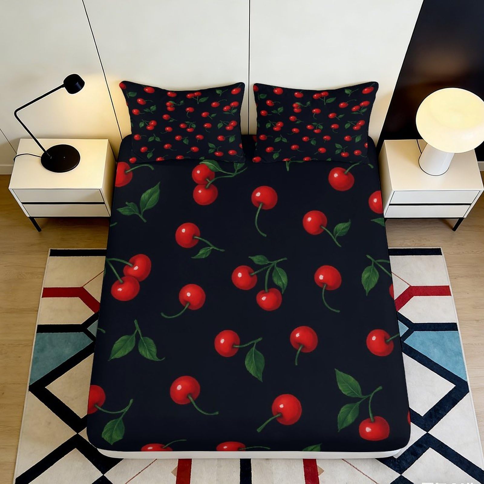 3D Printed Cute Hamster Fitted Sheet Microfiber Deep Pocket Bedroom Bedding Hamster Mattress Fitted Cover Non-Slip Full Wrap 90x200x25cm