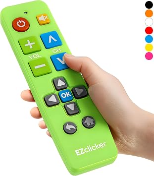 EZclicker TV Remote for Samsung TVs Only, Big Button, Easy to Use Green