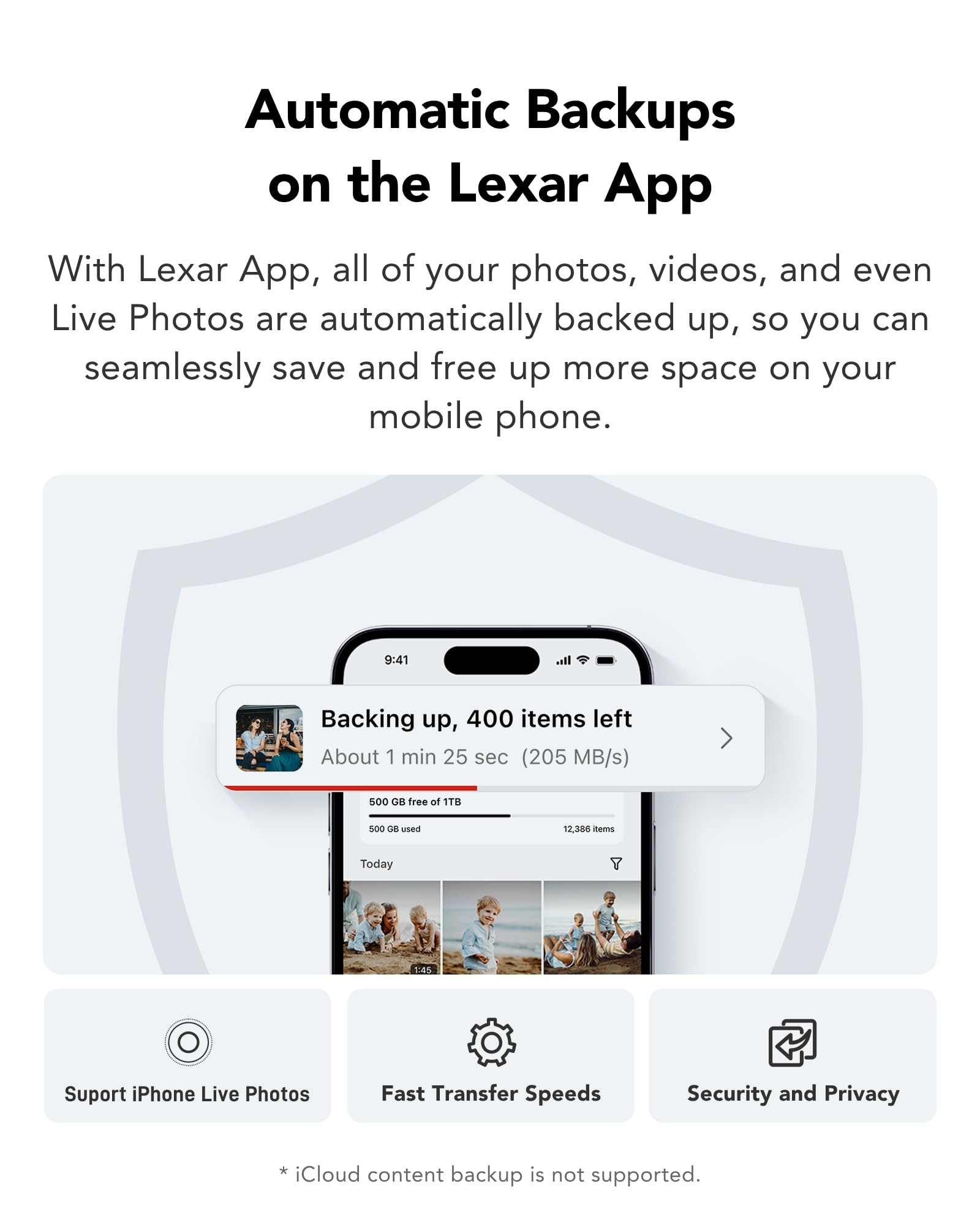 Lexar TouchLock Portable SSD 1To avec Authentification NFC par Chiffrement en Un Seul Geste, Disque SSD Externe USB 3.2 Gen2, Compatible avec iPhone 17/16, Tablettes et PC.