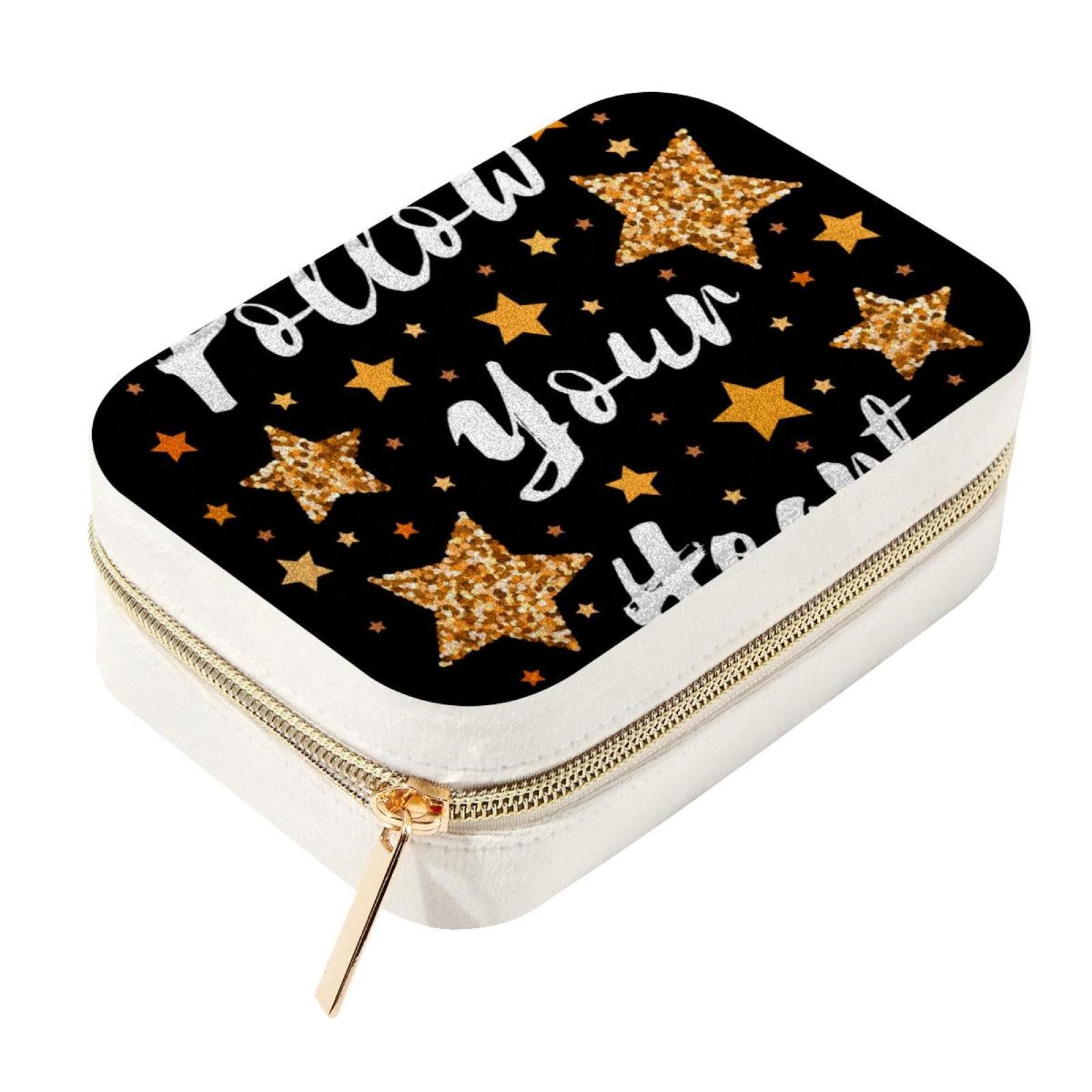 Boîte à bijoux de voyage en velours | Organiseur portable bague et collier