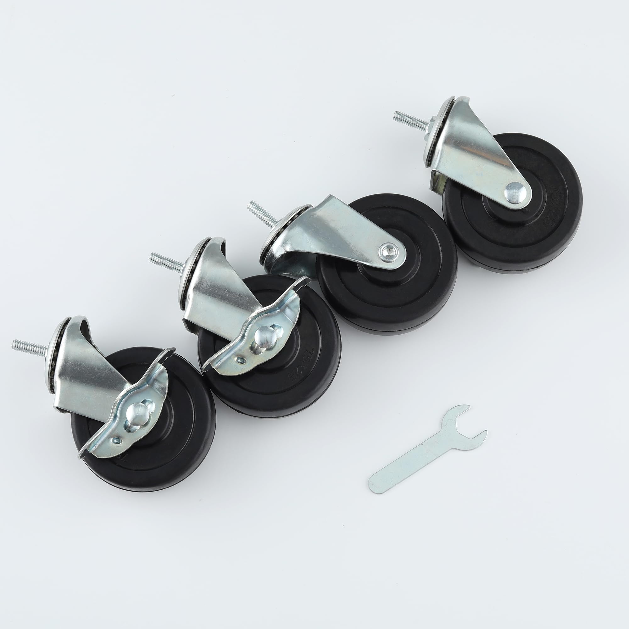 Ruedas de 3 pulgadas – Ruedas roscadas universales para estanterías de metal