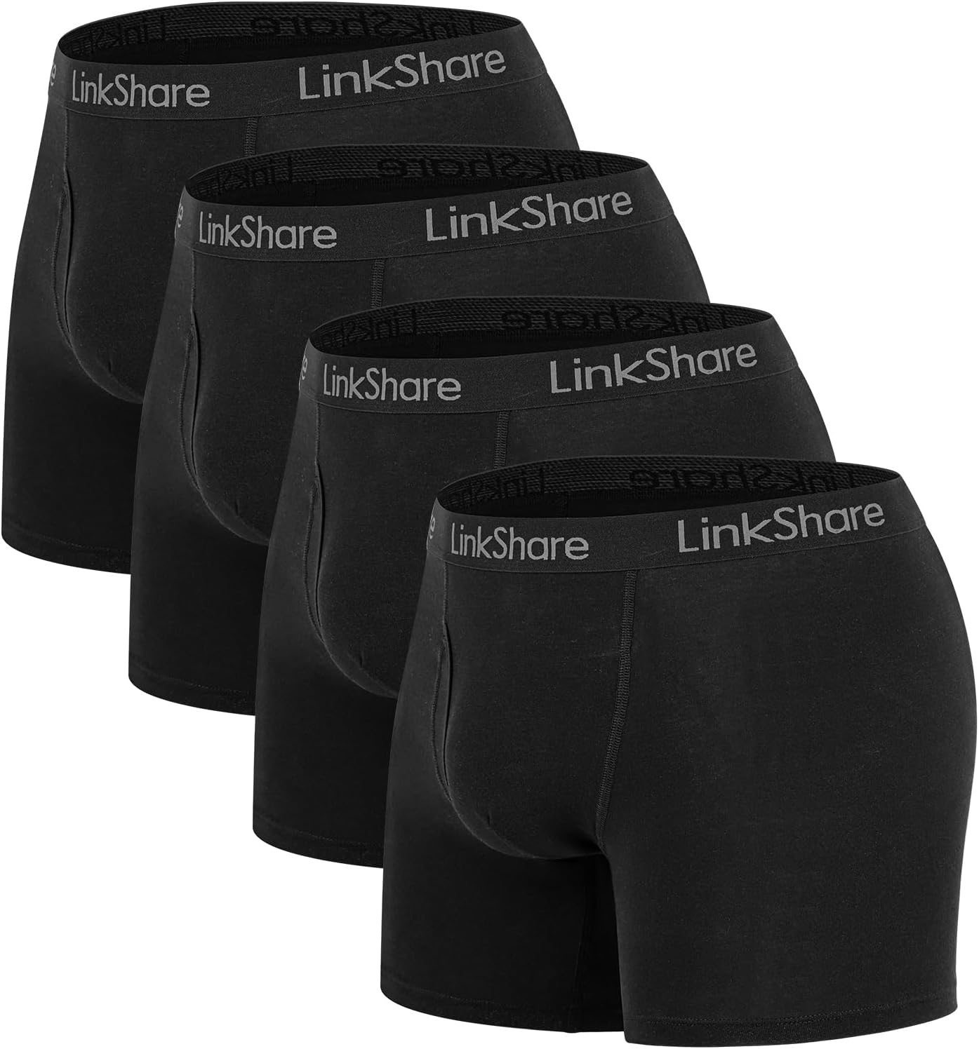 Men’s Cotton Boxer Trunks Pack (4 Pack), Underwear Pack for Men