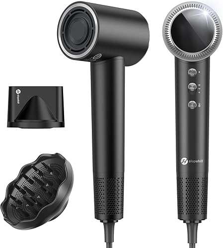 slopehill Secador de pelo profesional de 160,000 rpm, ultraligero de 0.8 libras, tecnología de 6 mil millones de iones para una reducción del 98%
