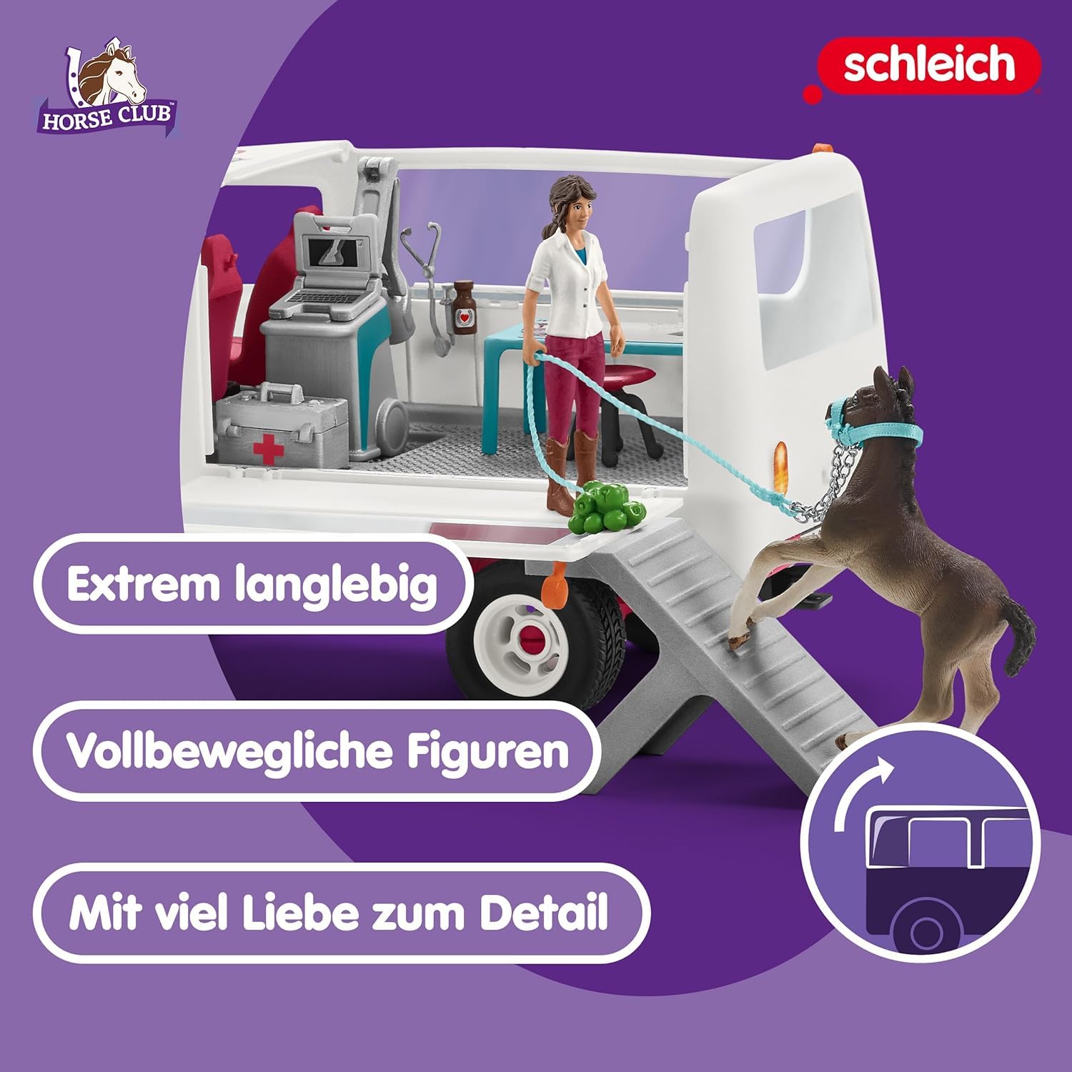 Schleich Horse Club | Mobile Tierärztin mit Fohlen 42439 | 37 Teile
