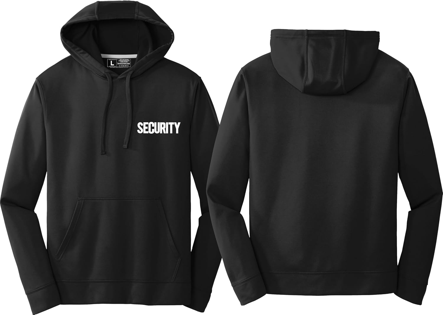 NYC FACTORY Mens Performance Security Fleece Pullover Hoodie Sweatshirt