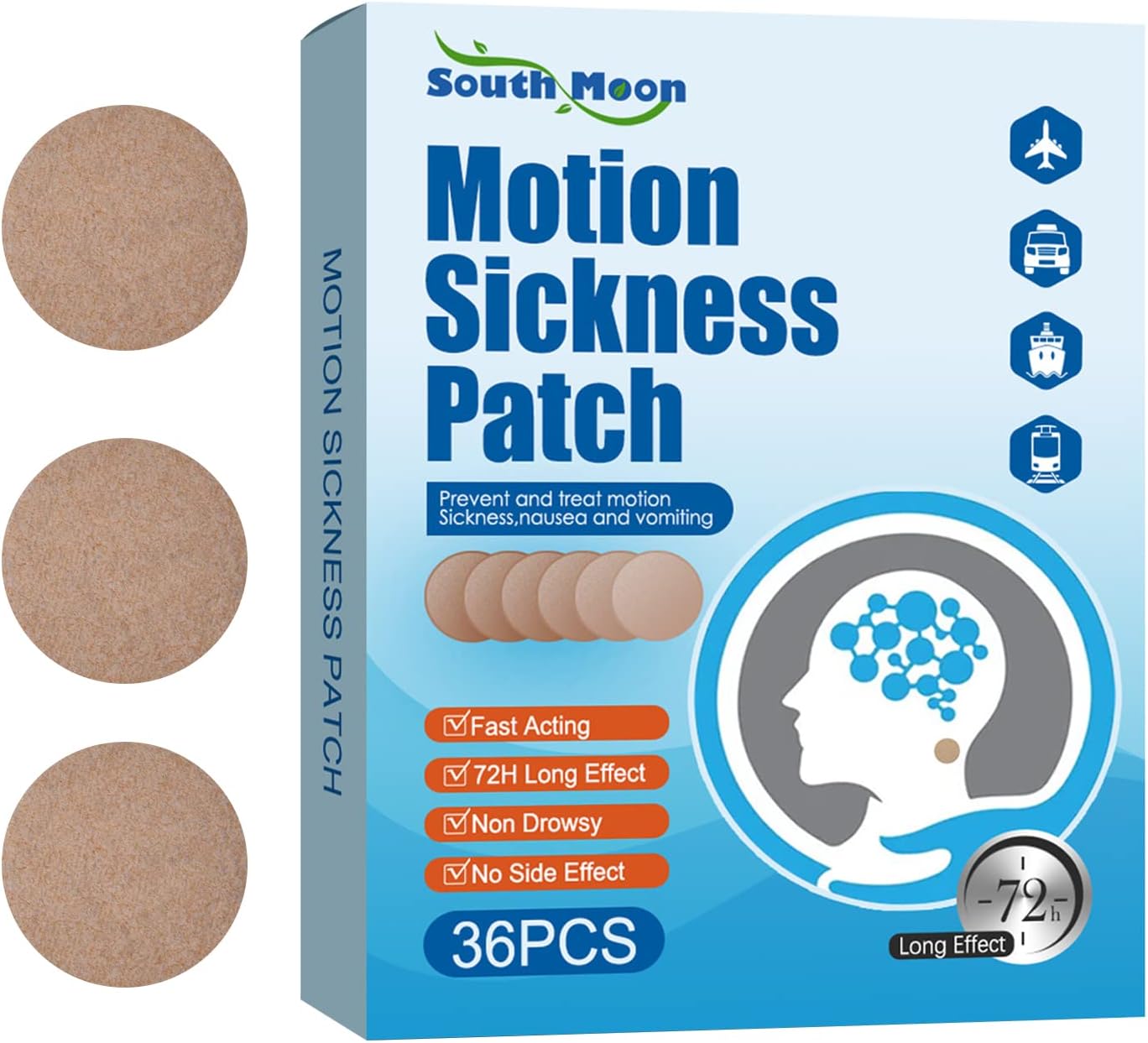 Motion Sickness Patches, Anti Nausea Sea Sickness Patch, Relieve