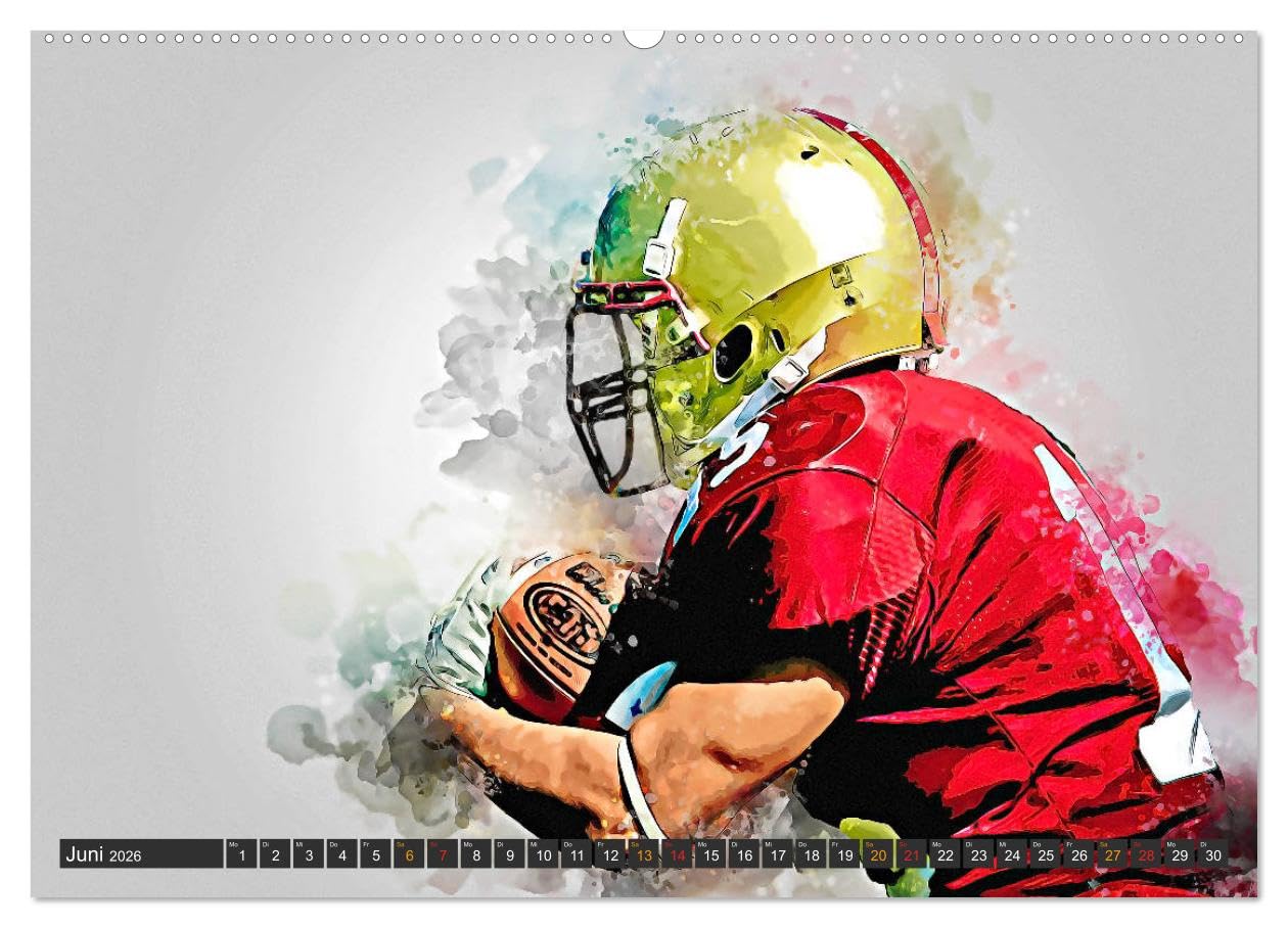 American Football extrem (Wandkalender 2026 DIN A2 quer), CALVENDO Monatskalender: American Football, Teamsport der Extra-Klasse - beispiellose ... Kraft und Taktik. (CALVENDO Sport)