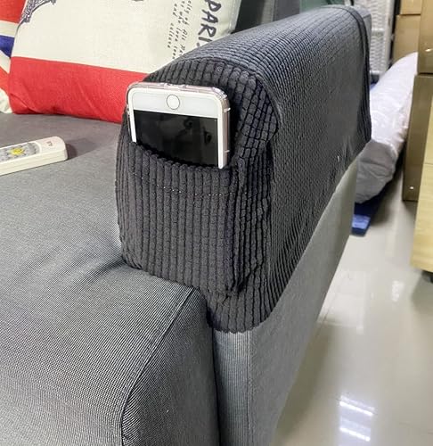 Miniatura 8 de Garayma Fundas para reposabrazos de sofá, fundas para reposabrazos con bolsillo, protector elástico para reposabrazos de sofá, fundas extraíbles