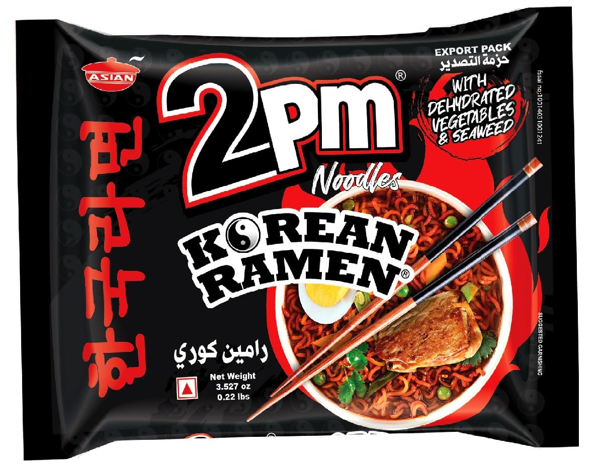 2PM - Korean Ramen Noodles - Including Dehydrated Vegetables & Seaweed - Instant 2X Spicy Ramen - Pack of 8 (B0D83XXY6X) Amazon Price History, Amazon Price Tracker
