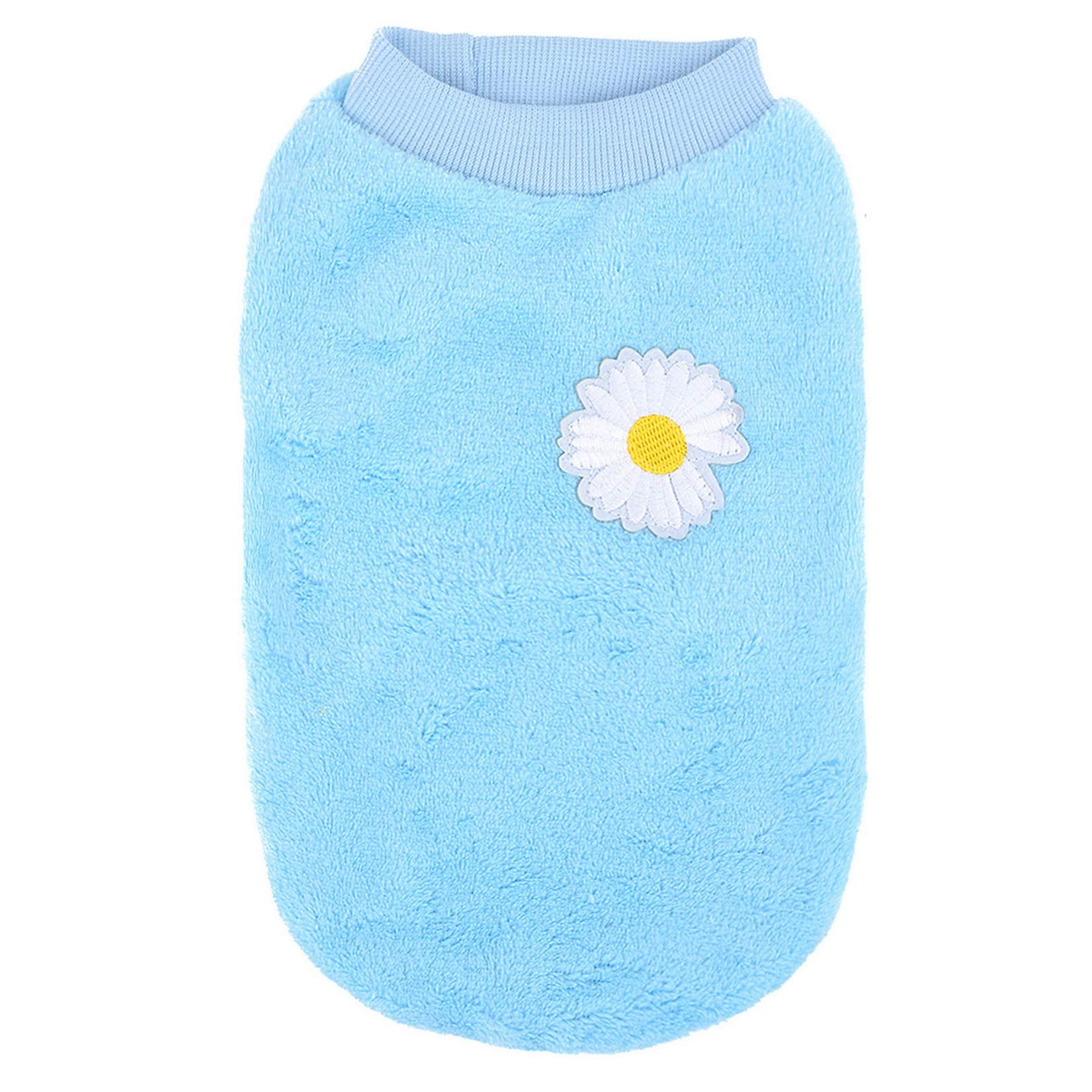 ZUNEA Small Dog Jumper Winter Warm Fleece Jacket Coat Puppy Clothes Soft Comfortable Velvet Sweater Pet Pullover Apparel Christmas Chihuahua Clothing for Dogs Girls Blue XXL - Image 3