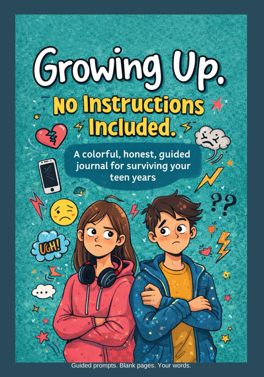 Growing Up: No Instructions Included: A Colorful, Honest Guided Journal for Surviving Your Teen Years
