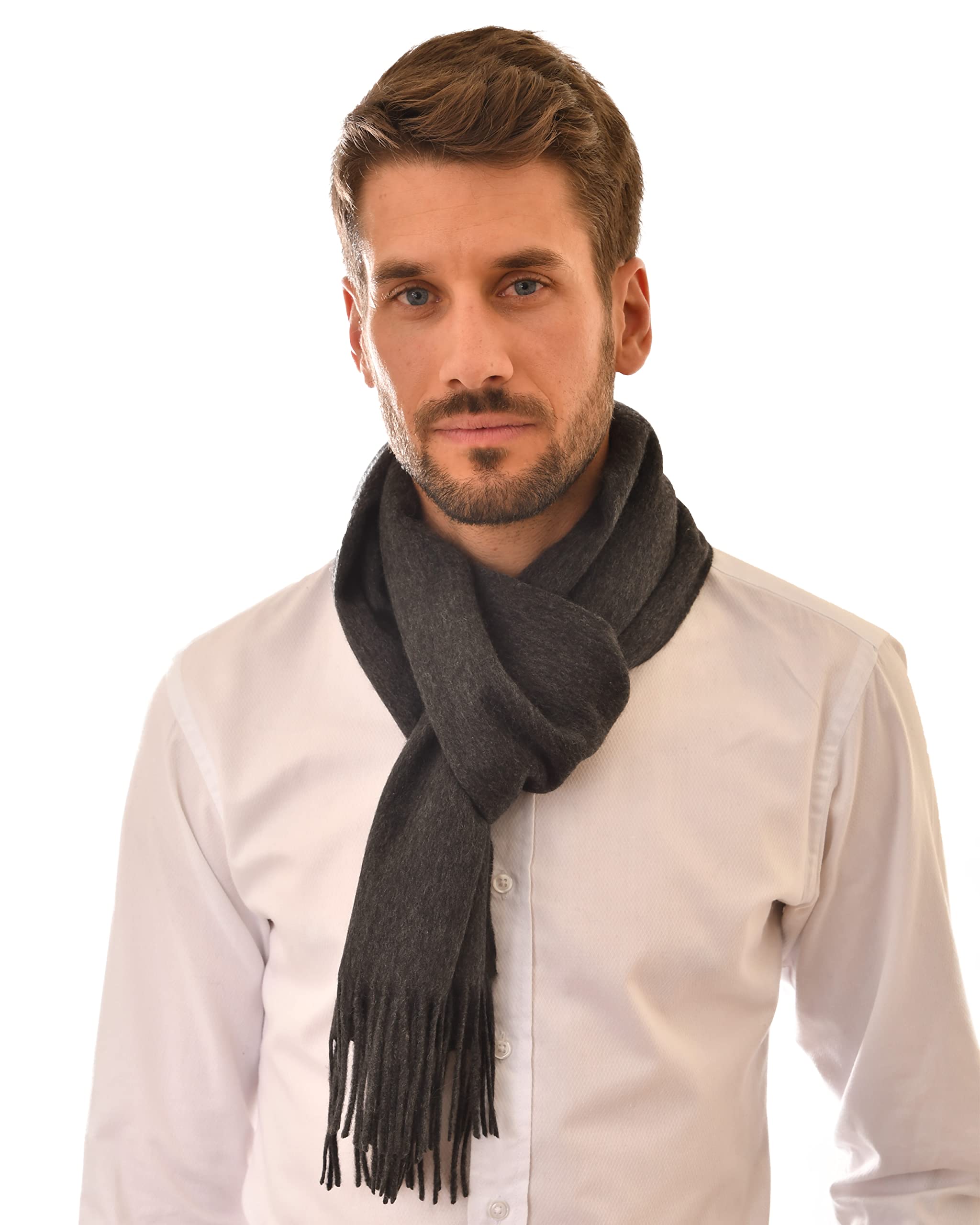 MayTree - Sciarpa uomo/donna 100% cashmere, sciarpa uomo/sciarpa cachemire, sciarpa lana unisex in diversi colori 180 x 30 cm